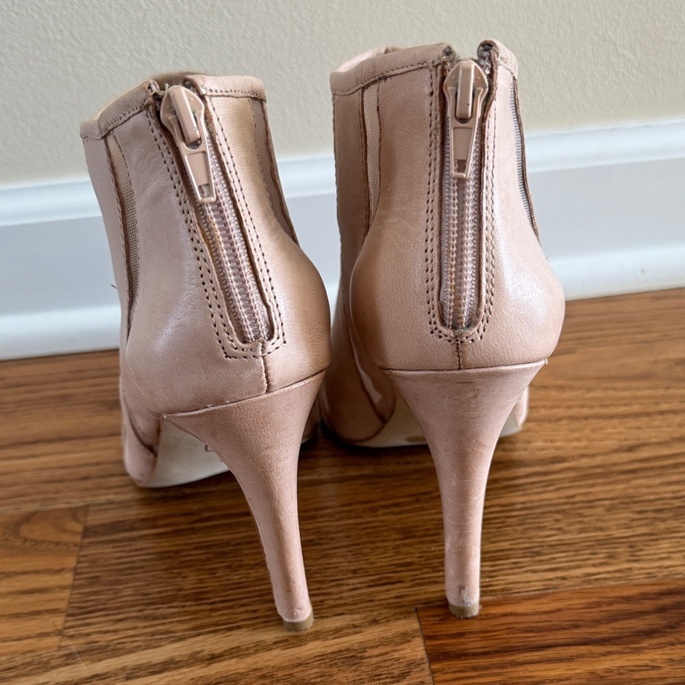 Jessica Simpson Emily Tan Peep-Toe Ankle Booties - Picture 2 of 9